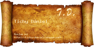 Tichy Dániel névjegykártya